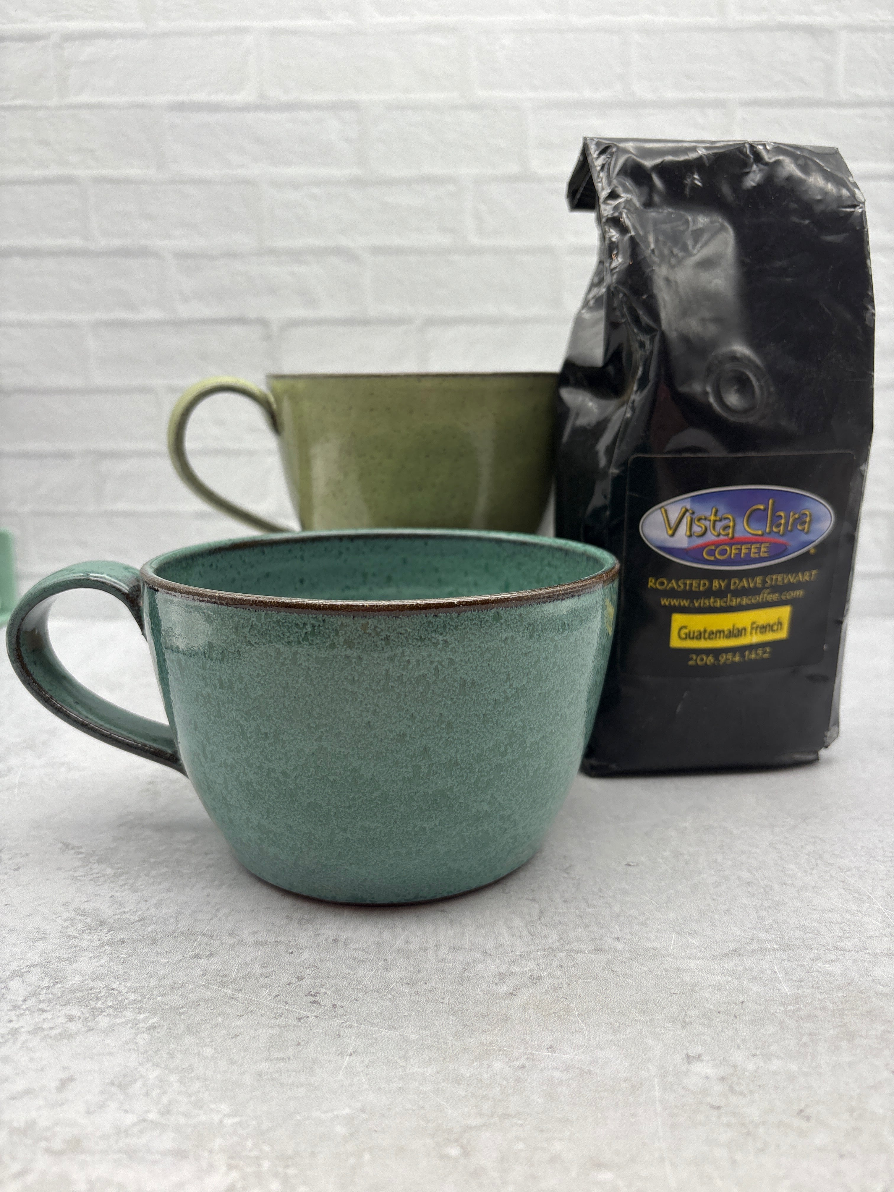 Latte/Soup Mugs in Dark Brown Stoneware