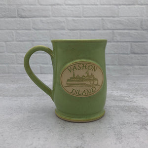 New Design! Vashon Island Mugs in White Stoneware