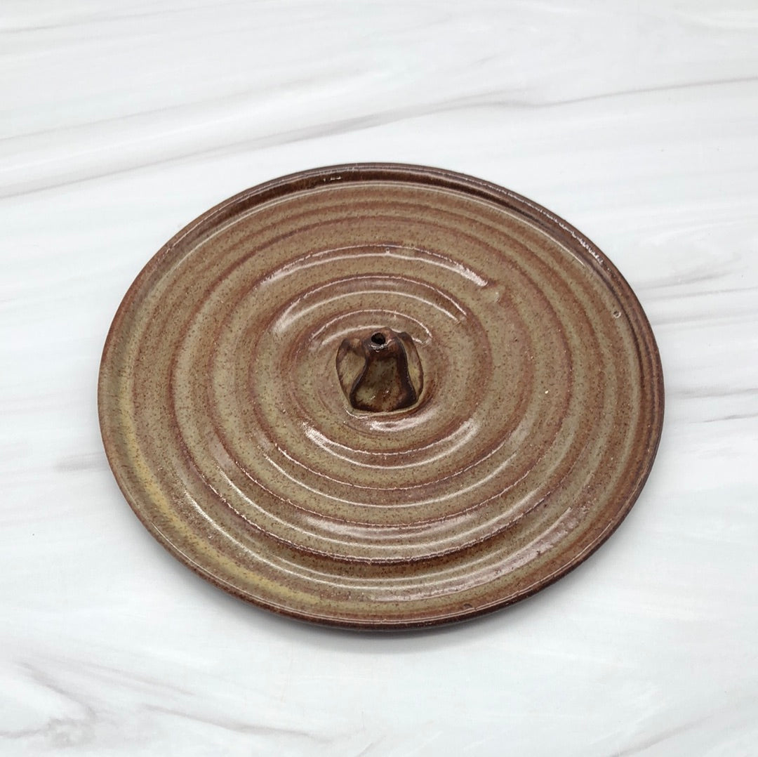 Incense Holders in Brown Stoneware