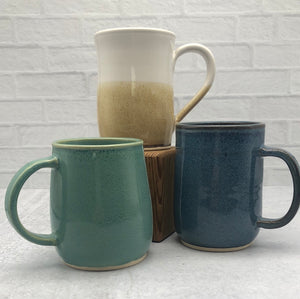 Potter’s Choice! Mugs in White Stoneware