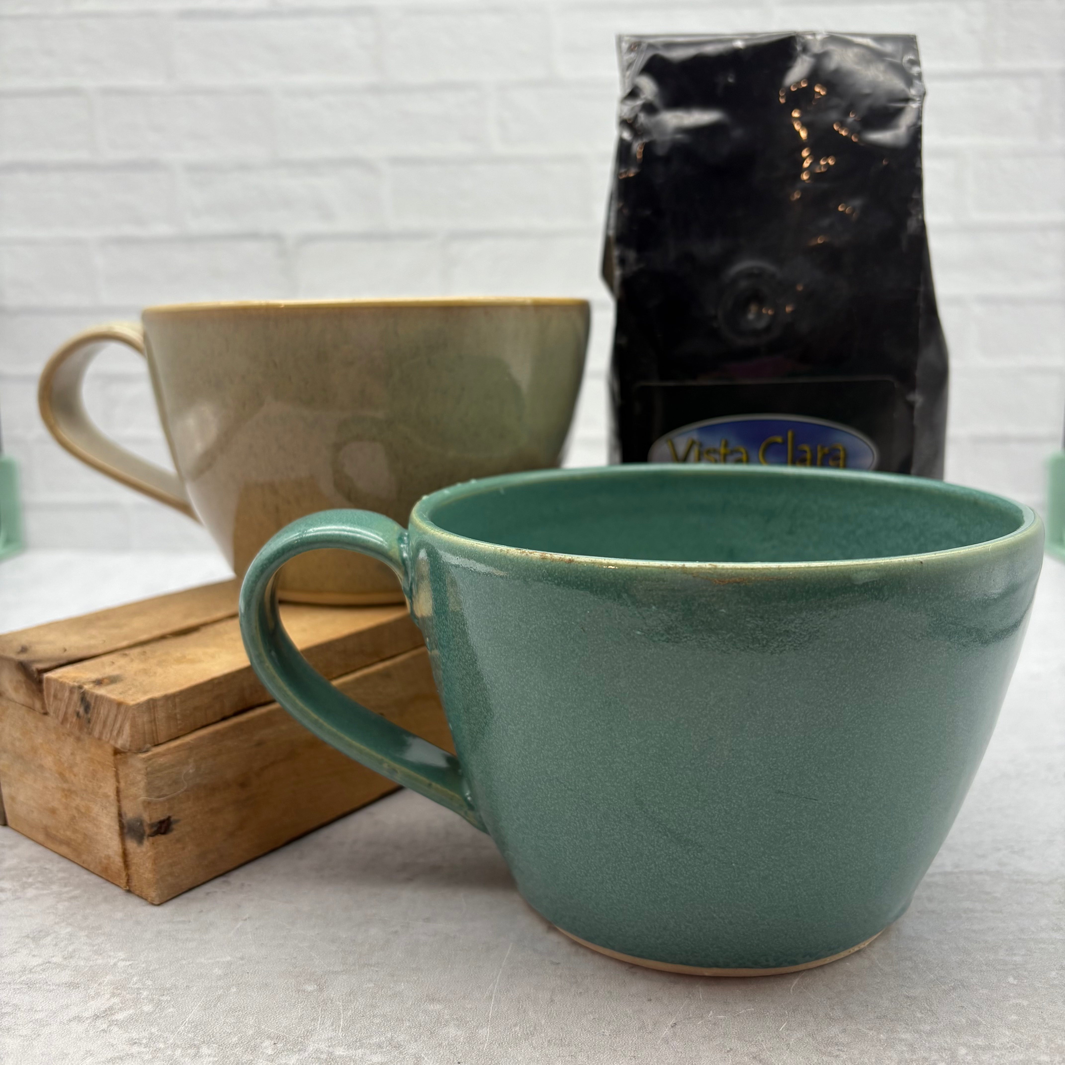 Latte/Soup Mugs in White Stoneware