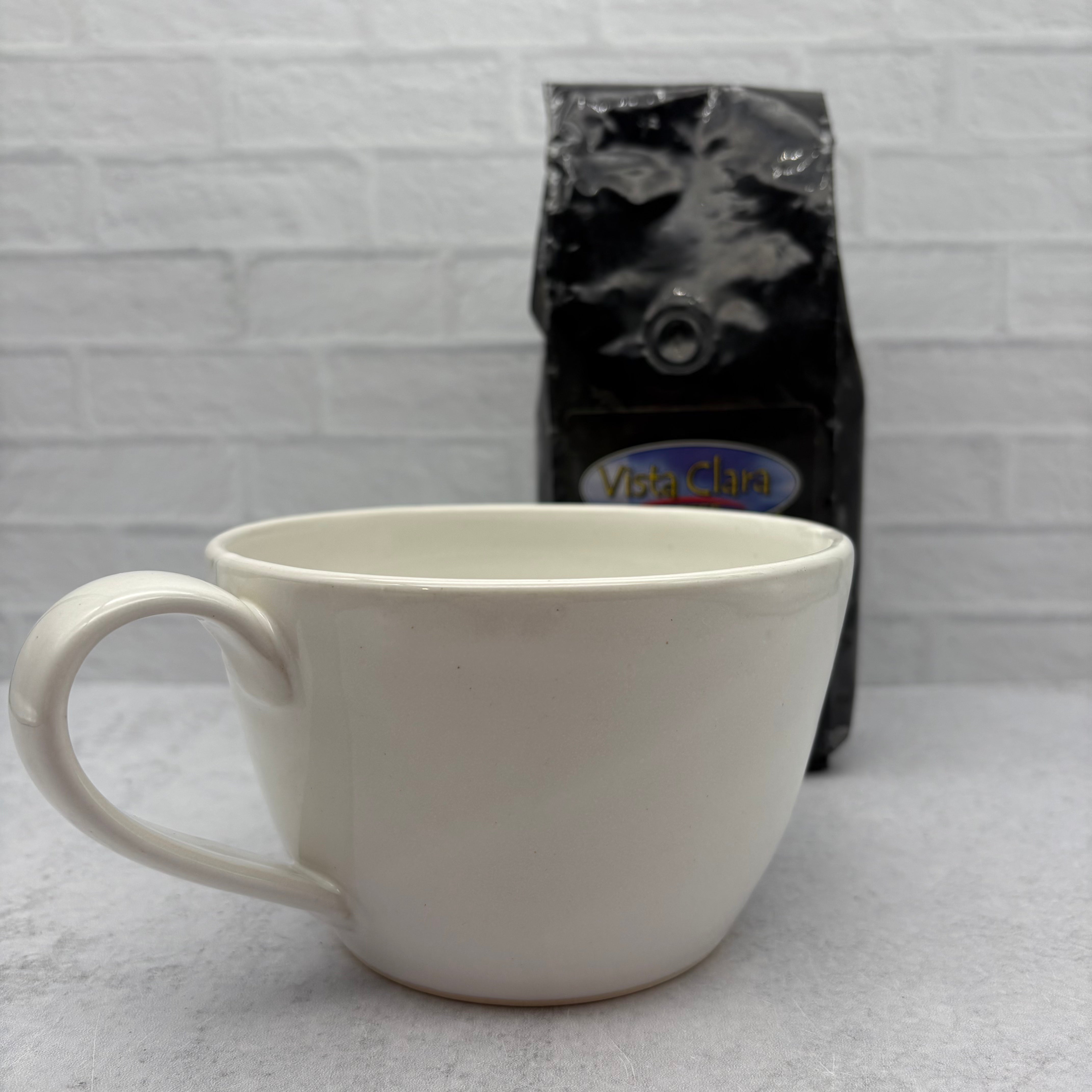 Latte/Soup Mugs in White Stoneware