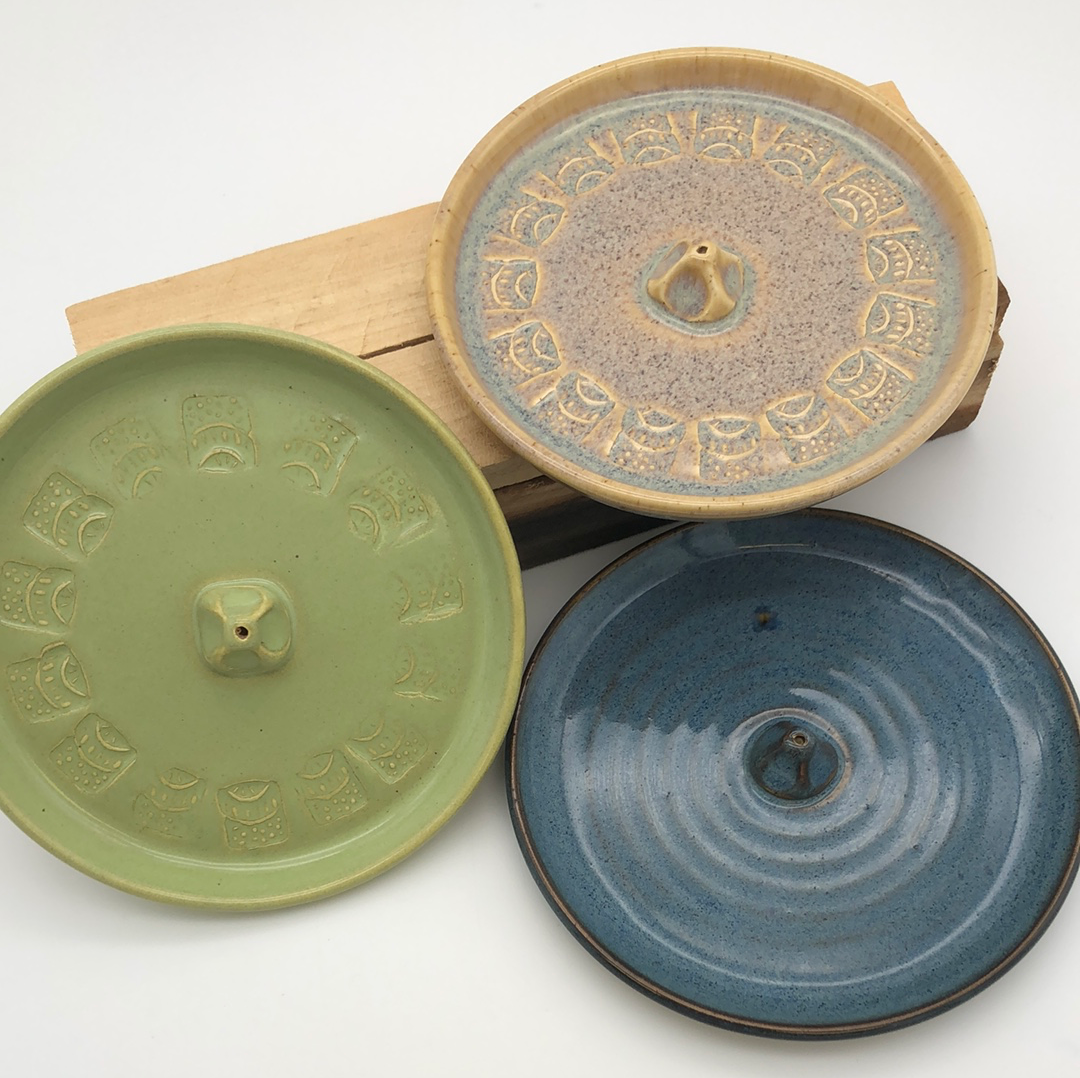 Incense Holders in White Stoneware