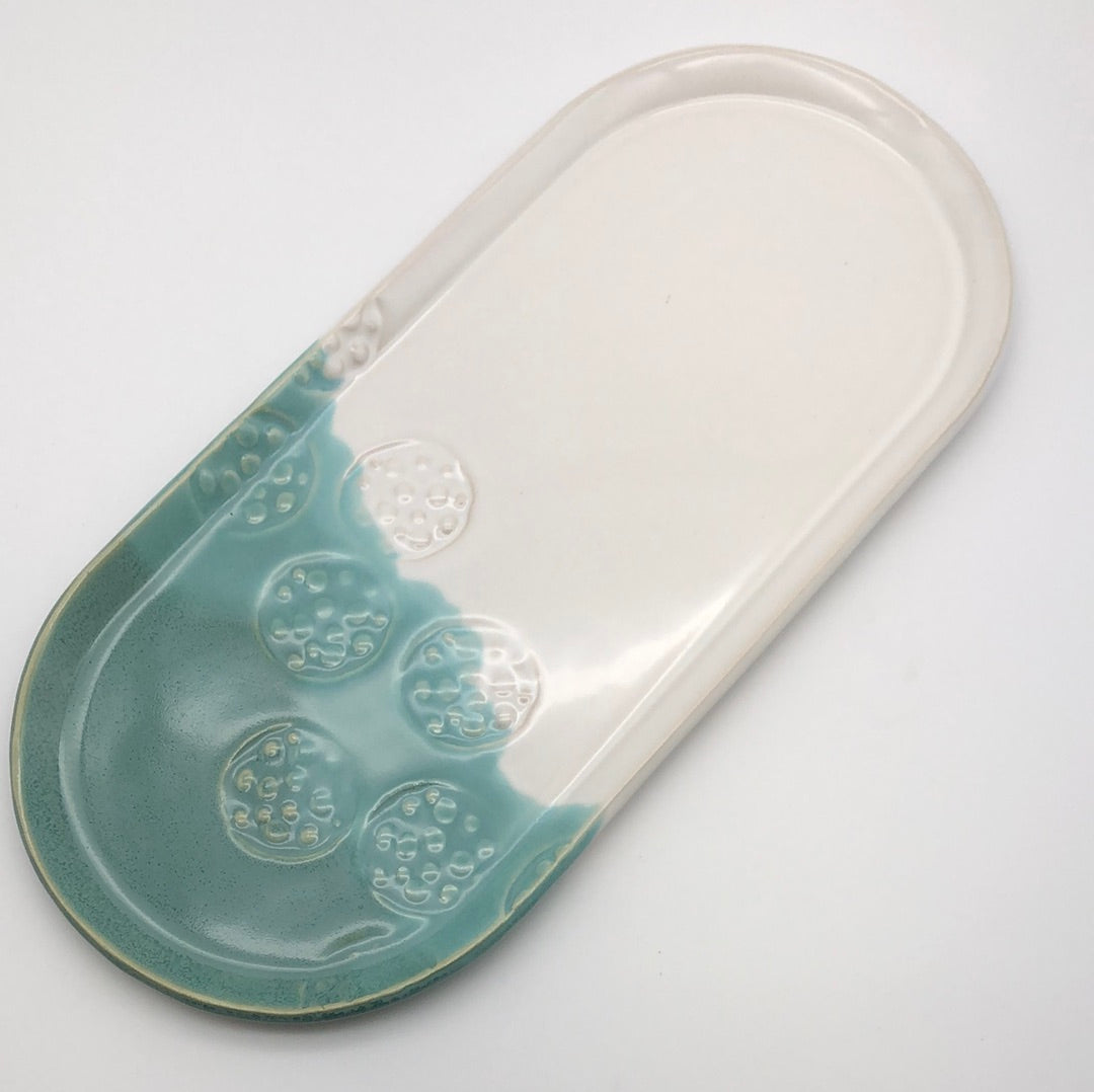 Bubble Platters in White Stoneware