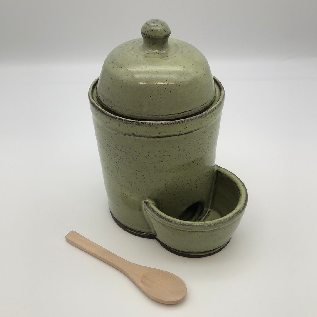 Salt Cellar in Dark Brown Stoneware