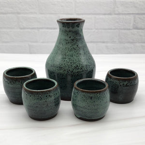 Sake set in Blue Green