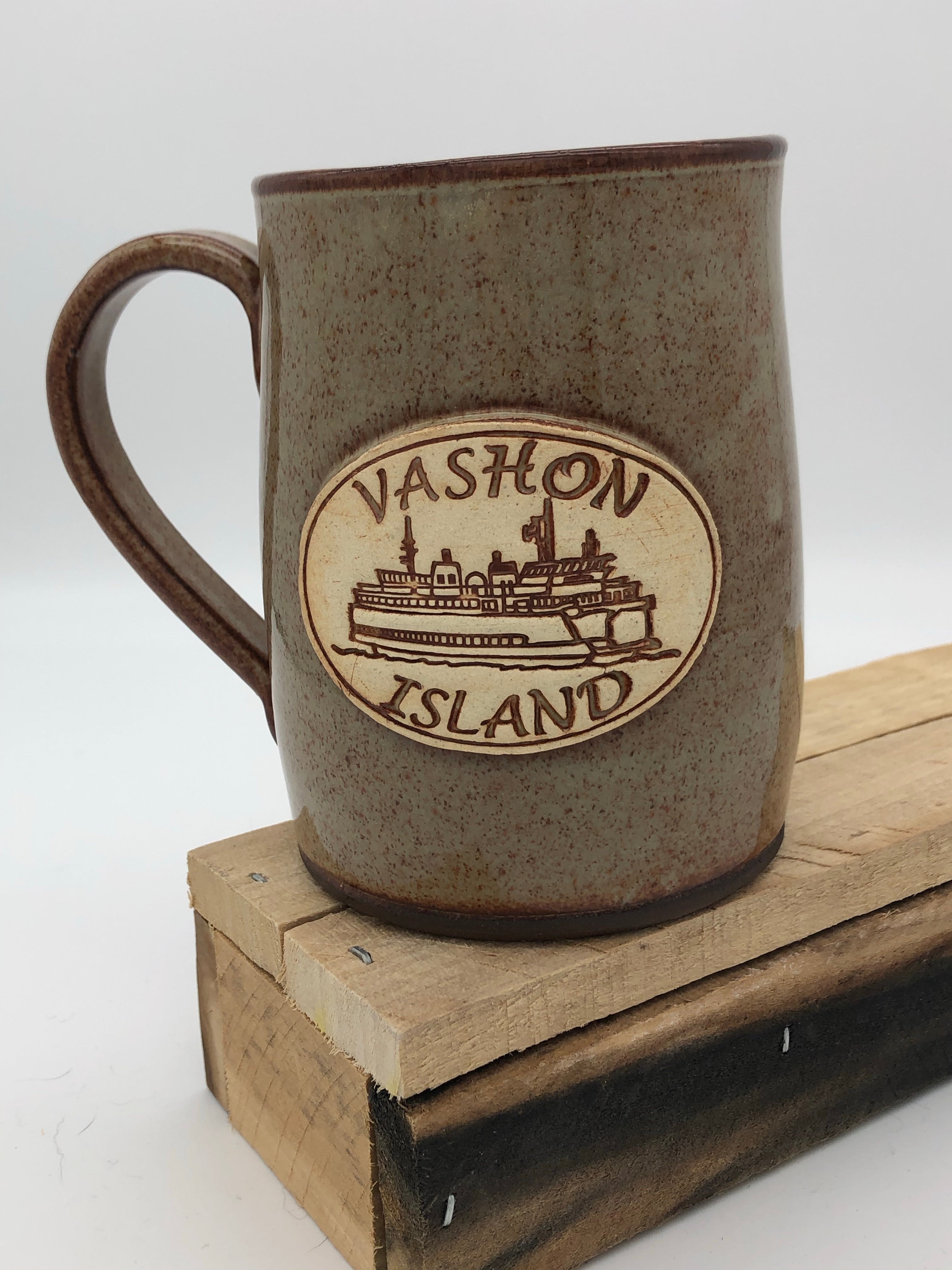 Vashon Island Mugs in Brown Stoneware