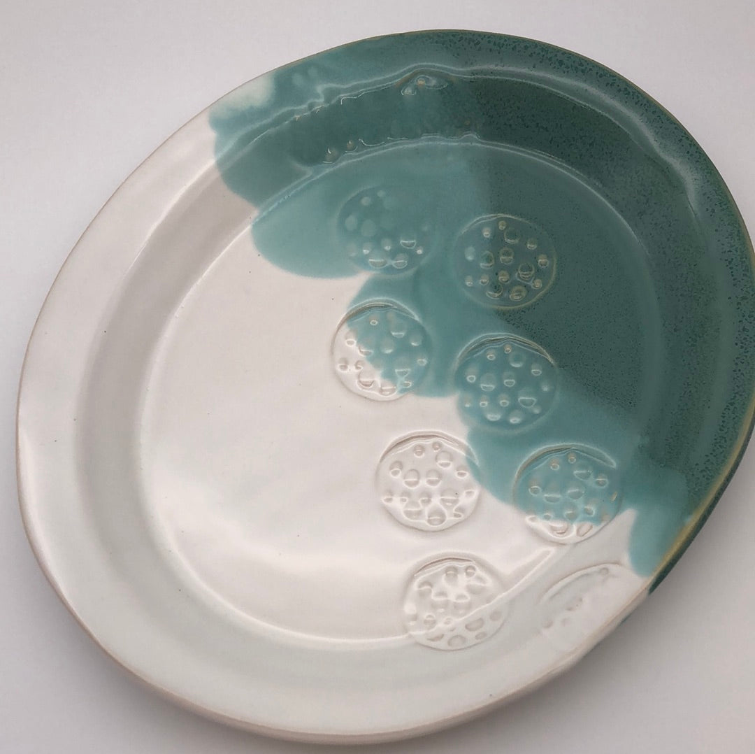 Bubble Platters in White Stoneware