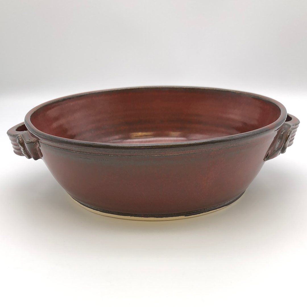 Medium bowl with handles in Ancient Jasper