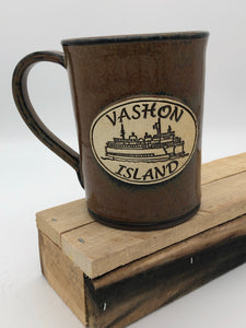 Vashon Island Mugs in Brown Stoneware